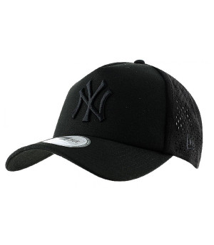 Netz Cap schwarz New Era Trucker Mono perf NY black black